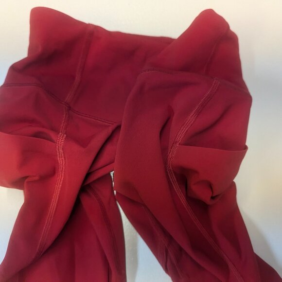 Lululemon Pace Rival High-Rise Crop 22" Dark Red (First Release) Sz 2 *Free Tote - Picture 6 of 14